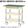 サカエ CSパールワゴン 中量タイプ 引出し 天板付き 幅750×奥行500×高さ900mm CSP-7582ATFNUI