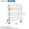 サカエ ボックスワゴン ボックス9BTM付き 幅900×奥行500×高さ1300mm PIR-04DTI-1