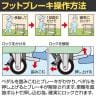 サカエ エスエスワゴン フットブレーキ付き 幅700×奥行450×高さ880mm SS-A4NBR-11