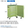 サカエ キャビネットワゴンスイングドア付き 幅700×奥行400×高さ1095mm CW-SD1N-12