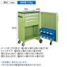 サカエ キャビネットワゴンスイングドア付き 幅700×奥行400×高さ1095mm CW-SD5N-13
