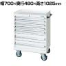 サカエ キャビネットワゴン 幅700×奥行480×高さ1025mm CV-1071W