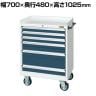 サカエ キャビネットワゴン 幅700×奥行480×高さ1025mm CV-1061WD