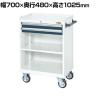 サカエ キャビネットワゴン 棚板付き 幅700×奥行480×高さ1025mm CV-102TWD
