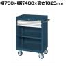 サカエ キャビネットワゴン 棚板付き 幅700×奥行480×高さ1025mm CV-102TDW