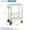 サカエ ツーリングワゴン パールワゴンタイプ フットブレーキ付き 幅600×奥行400×高さ880mm CSP-S21RBRAI-1