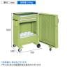 サカエ ツーリングキャビネットワゴン スイングドア付き 幅700×奥行500×高さ1095mm TLC-AAF1GNA-14