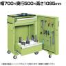 サカエ ツーリングキャビネットワゴン スイングドア付き 幅700×奥行500×高さ1095mm TLC-AAF1GNB