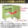 サカエ ツーリングキャビネットワゴン スイングドア付き 幅700×奥行500×高さ1095mm TLC-AAF1GNC-3