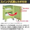 サカエ ツーリングキャビネットワゴン スイングドア付き 幅700×奥行500×高さ1095mm TLC-F2GCC-3