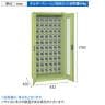 サカエ 大型ツーリング保管庫 幅832×奥行450×高さ1760mm TLG-AS73A-1