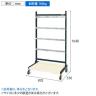 サカエ ラックシステム フックハンガータイプ移動式 幅892×奥行550×高さ1640mm PLS-1542HDR-1