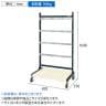 サカエ ラックシステム フックハンガータイプ移動式 幅892×奥行550×高さ1640mm PLS-1543HDR-1