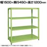 【単体】サカエ RKラック 単体 均等耐荷重:250KG/段 4段タイプ 幅1500×奥行450×高さ1200mm RKN-5424