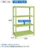 サカエ スチールラック 均等耐荷重:250KG/段 4段タイプ 幅1200×奥行615×高さ1800mm SLN-1254-1