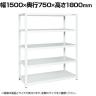 サカエ サカエラック 100kg/段 高さ1800mm 5段タイプ 幅1500×奥行750×高さ1800mm STN4-1518W