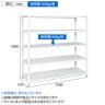 サカエ サカエラック 100kg/段 高さ1800mm 5段タイプ 幅1500×奥行750×高さ1800mm STN4-1518W-7