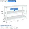サカエ サカエラック高さ調整タイプ 100kg/段 3段タイプ 幅1800×奥行650×高さ700～800mm TSTN3-1870W-8