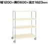 サカエ ニューCSパールキャスターラック ゴム車 幅1200×奥行600×高さ1623mm CSPRA-2124URI