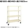 サカエ スーパーキャスターラック ゴム車 幅1220×奥行450×高さ1623mm SPR-2114RI