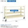 サカエ キャスターラックRK型 幅1800×奥行750×高さ1350mm RKCN-8724-10