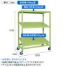 サカエ キャスターラックRK型傾斜棚タイプ 幅1500×奥行600×高さ1970mm RKCN-5683SNUI-10