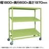 サカエ キャスターラックRK型傾斜棚タイプ 幅1800×奥行600×高さ1970mm RKCN-8683SNUI