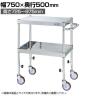 サカエ ステンレスCSパールワゴン 下部昇降タイプ 幅750×奥行500×高さ725～975mm TCSP4-7572SE