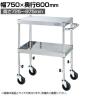 サカエ ステンレスCSパールワゴン 下部昇降タイプ 幅750×奥行600×高さ725～975mm TCSP4-7672SE