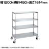 サカエ ステンレスニューパールラック 直進安定金具無し 幅1200×奥行450×高さ1614mm NPR-2114URSU