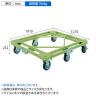 サカエ 自在移動回転台車 超重量型 幅1210×奥行1010mm RH-3G-1
