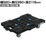 サカエ サカエメッシュキャリー サイレントエラストマー車仕様 幅520×奥行390×高さ118mm SCR-M400SEKBKX