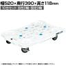 サカエ サカエメッシュキャリー サイレントエラストマー車仕様 幅520×奥行390×高さ118mm SCR-M400SEKWSX