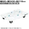 サカエ サカエメッシュキャリー サイレントエラストマー車仕様 幅620×奥行430×高さ118mm SCR-M450SEKWSX