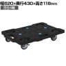 サカエ サカエキャリー サイレントエラストマー車仕様 幅620×奥行430×高さ118mm SCR-B450SEBKS