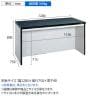 サカエ サイド実験台 オープンタイプ 幅1200×奥行750×高さ800mm ST-12K-6