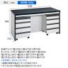 サカエ サイド実験台 キャビネットワゴン2台付き 幅1500×奥行750×高さ800mm ST-15HAA-8