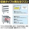 サカエ サイド実験台 キャビネットワゴン2台 引出し付き 幅1800×奥行750×高さ800mm STA-18LAC-5