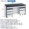 サカエ サイド実験台 キャビネットワゴン2台 引出し付き 幅1800×奥行750×高さ800mm STA-18LAB-9