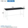 サカエ 実験用中量作業台 特殊アクリル天板 幅1800×奥行900×高さ800mm CHC-1890W-1