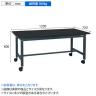 サカエ 中量作業台KTタイプ キャスパッド付き 幅1200×奥行750×高さ800mm KT-493CHCCPD-1