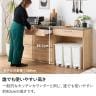 幅1800mm キッチンカウンター LENAS モルタル天板 引き出し 収納 食器棚 おしゃれ キッチンボード ゴミ箱スペース 組み換え可能 キッチン収納 北欧モダン ナチュラル 韓国インテリア風-4
