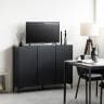 ハイタイプ テレビ台 サイドボード 引き出し 収納 脚付き 木目 リビングボード モダン リビング収納 黒 ブラック ルンバブル 幅1193×奥行347×高さ890mm-15