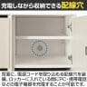 【法人様限定】木目扉 パーソナルロッカー 4人用 2列2段 シリンダー錠 開口付き 棚板付き メールロッカー 書庫 幅900×奥行450×高さ760mm 【完成品】-4