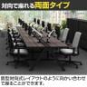 【法人様限定】フリーアドレスデスク 両面タイプ 2連 配線ダクト付きミーティングテーブル 幅2400×奥行1200×高さ720mm-3
