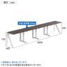 【法人様限定】LASHデスク ラッシュハーフレッグ フリーアドレスデスク 片面4連タイプ 配線ダクト付き 幅4000×奥行600×高さ720mm-13