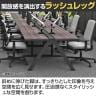 【法人様限定】LASHデスク ラッシュホールレッグ フリーアドレスデスク 両面2連タイプ 配線ダクト付き 幅2000×奥行1200×高さ720mm-7