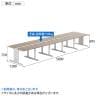 【法人様限定】LASHデスク ティーレッグホール フリーアドレスデスク 両面5連タイプ 配線ダクト付き 幅5000×奥行1200×高さ720mm-13
