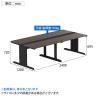 【法人様限定】LASHデスク ティーレッグホール フリーアドレスデスク 両面2連タイプ 配線ダクト付き 幅2400×奥行1200×高さ720mm-13