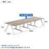 【法人様限定】LASHデスク ラッシュホールレッグ フリーアドレスデスク 両面4連タイプ 配線ダクト付き 幅4000×奥行1400×高さ720mm-13